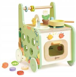 Classic World Дървена проходилка 2 в 1 Classic World - Малка кухня за деца с аксесоари (CW10521) - baby Проходилка