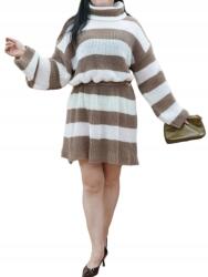Shein Kötött Ruha Mini Garbóval És Hosszú Ujjú 3XL