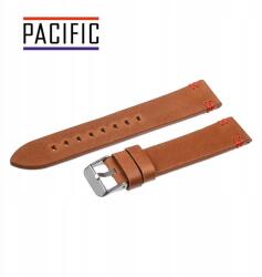 Pacific Óraszíj Pacific 22 mm világos barna piros bőrszál (5903981765201)