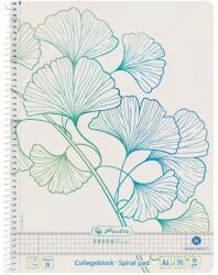 Herlitz GREENline Ginkgo A4 70lapos kockás spirálfüzet (50033485)