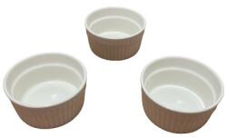 Excellent Houseware Szószos tál készlet, 3 darab, porcelán, 10x4, 5 cm, fehér (KO-798000010D)