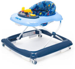 Baby Mix Gyerek bébikomp Baby Mix kormánykerékkel szilikon kerekek sötétkék
