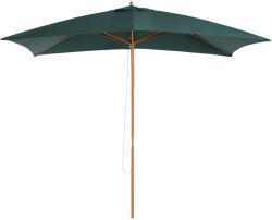 Outsunny Umbrelă din Lemn pentru Grădină, Verde, 2X3M, Design Elegant, Rezistentă la Intemperii | Aosom Romania (01-0216)