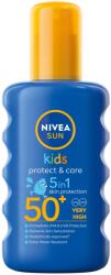 Nivea Spray cu Protectie Solara Colorat Nivea Sun Kids Protect & Care, SPF 50+, pentru Copii, 200 ml (MAG1008592TS) - vivantis