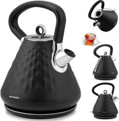 Berdsen Vízforraló, Berdsen BD-700, 1700 ml, fekete, 1850-2200 W, fém ház, szárazonforrás elleni védelem, 360°-os talp, világító kapcsoló, kivehető vízkőszűrő (TE370000)