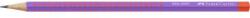 Faber-Castell Creioane grafice, B, triunghiulare, FABER-CASTELL "Grip 2001 Flow", roșu-violet