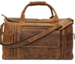 Greenburry Geanta voiaj piele naturala maro antichizat 53 x 34 x 26 cm, Vintage, Greenburry Geanta voiaj