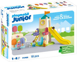 Playmobil Junior: Turn de aventură cu stand de înghețată