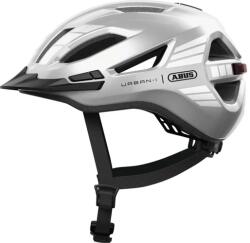 ABUS Urban-I 4.0 városi bukósisak, LED világítással, M (54-58 cm), fényes ezüst színű