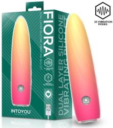 INTOYOU Fiora Dual Layer Silicone Vibrating Bullet Pink Vibrator