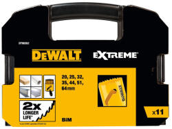 DEWALT EXTREME Körkivágó készlet 11 részes (20-25-32-35-44-51-64 mm) bimetál (DT90352-QZ)