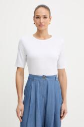 BOSS tricou basic de femei cu amestec de mătase Evyta PPY2-TSD1HA_00X (50561508)