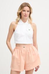 Lacoste crop top pentru femei, din bumbac cu elastan PPY2-POD03M_00X (PF3123)