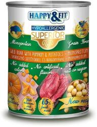 Happy&Fit Superior Dog Monoprotein Konzerv Friss Vaddisznóhús sütőtökkel, burgonyával 400g - bundasbazar