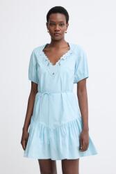 TWINSET Kiszélesedő pamutruha - kék 38