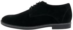 Nicolis Pantofi barbati, negru, eleganti, piele intoarsa, cu toc, Nicolis 201918-Negru (Marime: 41) (201918-Negru-41)