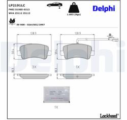 DELPHI Set placute frana DELPHI LP2191LC (LP2191LC)