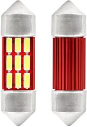 AMiO Set 2 becuri auto LED C5W 31mm Canbus, 12SMD 4014, 2W, alb (AM01631)