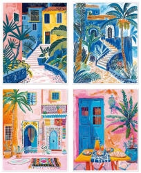 AdTrend Set 4 tablouri decorative oleografie pe panza Peisaje 40 x 50 cm (118836)