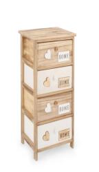 Bizzotto Comoda lemn 4 sertare Emotions 26x32x81 cm (0210687deco) Comoda
