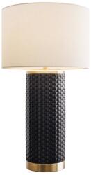 Invicta Lampa de masa ELEGANCIA 70cm, ceramica negru-auriu, cu abajur alb (46010)