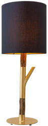 Invicta Lampa de masa JEWELRY 75cm, cadru sustinut, culoare auriu-natural , abajur negru (45896)