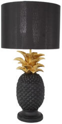 Invicta Lampa de masa PINEAPPLE 50cm, negru-auriu cu abajur negru (48047)