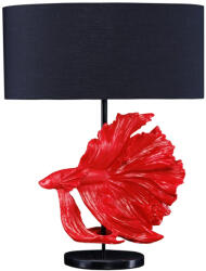 Invicta Lampa de masa CROWNTAIL 65cm din polirasina rosie cu abajur negru (43171)
