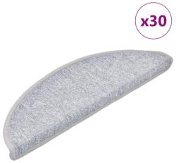 vidaXL Изтривалки за стълби, 30 бр. , 56x17x3 см, светлосиви, полукръгли (B.V.)