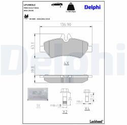 DELPHI Set placute frana DELPHI LP1983LC (LP1983LC)