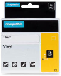 PRINTLINE Bandă compatibilă PRINTLINE cu DYMO 8432, 12mm, 5.5m, imprimare neagră/fond galben, RHINO, vinil