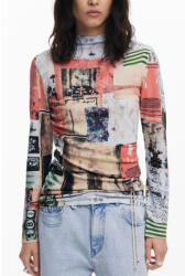 Desigual Дамски пуловер desigual, Размер xs, Цвят Роза (25wwjf39_rs9019)