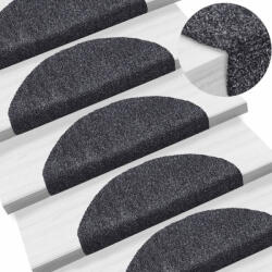 vidaXL Изтривалки за стълби, самозалепващи се, 10 бр. , 65x21x4 см, тъмносиви, полукръгли, големи