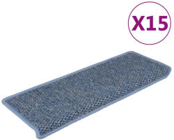 vidaXL Самозалепващи стелки за стълби вид сизал 15 бр 65x21x4 см сини - mystock - 197,05 лв