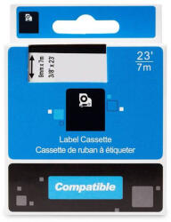 PRINTLINE Bandă compatibilă PRINTLINE cu DYMO 40919 S0720740, 9mm, 7m, imprimare neagră / fundal verde, D1