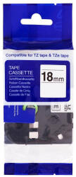 PRINTLINE Bandă compatibilă PRINTLINE cu Brother TZE-SE4, 18mm, imprimare neagră/fond alb, sigilabilă