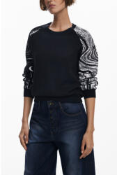 Desigual Елегантен дамски пуловер desigual, Размер s, Цвят Черен (25wwjf28_ne2000)