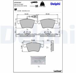 DELPHI set placute frana, frana disc DELPHI LP1913LC (LP1913LC)