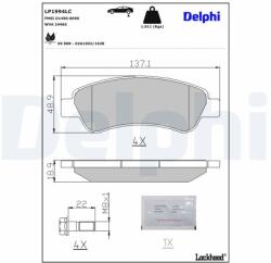 DELPHI set placute frana, frana disc DELPHI LP1994LC (LP1994LC)