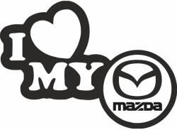 Image Autómatrica, IMAGE, Imádom a MAZDA-mat, fekete, 23 x 17 cm (STICKIMG2969)