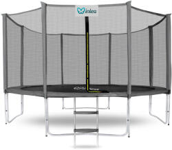 INLEA PREMIUM Jump Trambulin külső védőhálóval 366 cm - szürke (IN02-0021) - pepita