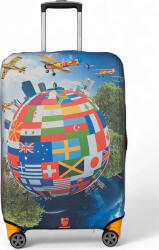 Mondo Way Husa troler Mondo Way model Flags elastica cu inchidere fermoar Lycra marimea M (flagsm) Geanta voiaj