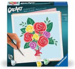 Ravensburger Set de pictură pe numere Ravensburger CreArt - Buchet de trandafiri (25520)