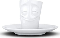 FiftyEight Set ceasca de cafea si farfurie FiftyEight 80 ml Portelan Alb (t021201) Pahar