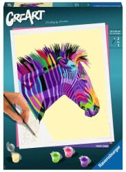 Ravensburger Set de pictură pe numere Ravensburger CreArt - Zebră amuzantă (28994)