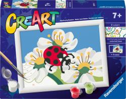 Ravensburger Set de pictură pe numere Ravensburger CreArt - Buburuză și flori (23971)