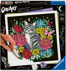 Ravensburger Set de pictură pe numere Ravensburger CreArt - Pixie - pisică mistică (25855)