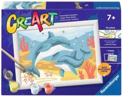 Ravensburger Set de pictură pe numere Ravensburger CreArt - Doi delfini (12023252)