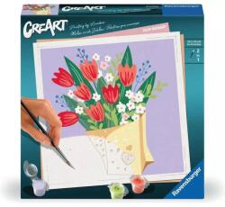 Ravensburger Set de pictură pe numere Ravensburger CreArt - Buchet de lalele (25518)
