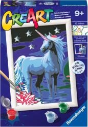 Ravensburger Set de pictură pe numere Ravensburger CreArt - Unicorn și stele (23566)